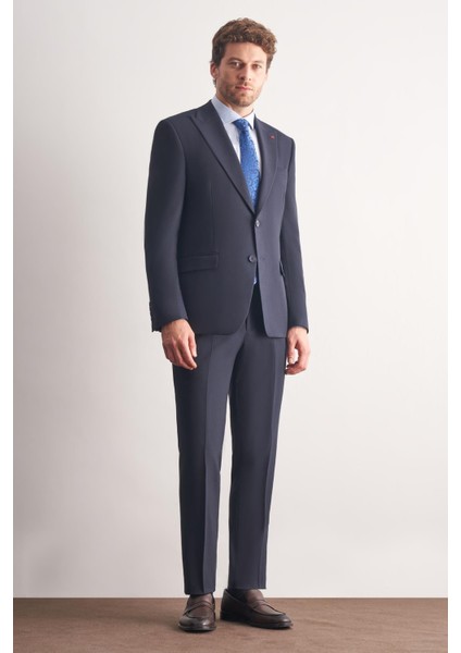 Lacivert Kırlangıç Yaka Tam Astar 6 Drop Slim Fit Takım Elbise 1001255162 fiyatları