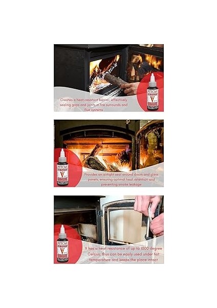 Yüksek Performanslı Şömine-Soba- Yapıştırıcı Siyah Tüp 1000 °c Isıyı Dayanıklı 30 ml fiyatları