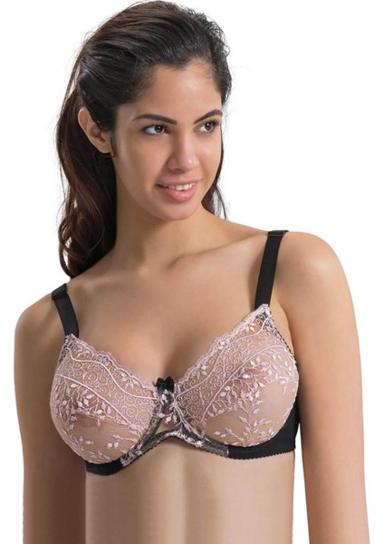 Siyah-Pembe Mı Emay 148 B Balenli Toparlayıcı Sütyen