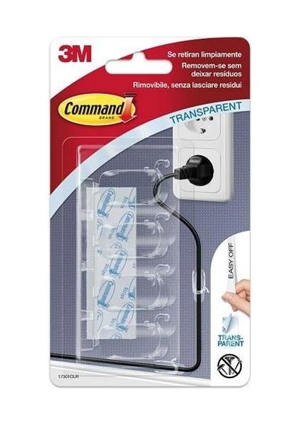 3 M Command 17301 Clr Kabelorganizer, Orta