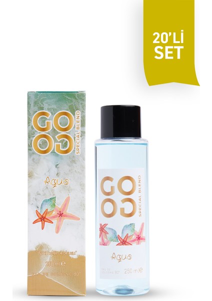 Gogo Aqua Kolonya 250ML Plastik Şişe - 20 Adet