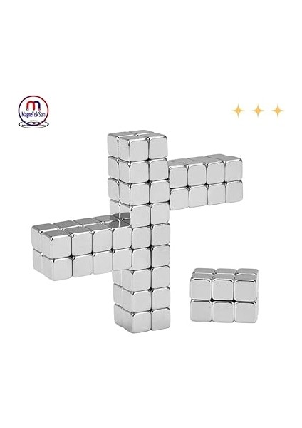 Magneteksan Güçlü Neodyum Mıknatıs Küp 5X5X5 mm (90 Adet) modelleri
