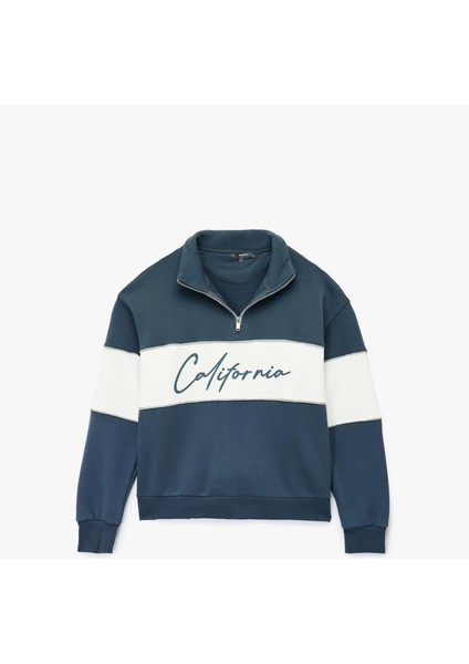 6WAM70034MK 624 Mavı Erkek Pamuk Jersey Sweatshırt fiyatları