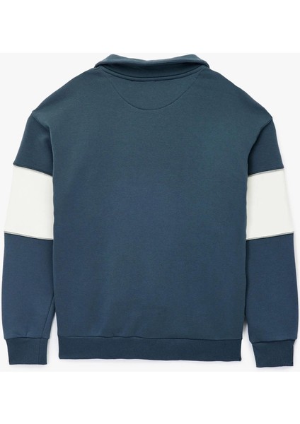 6WAM70034MK 624 Mavı Erkek Pamuk Jersey Sweatshırt modelleri