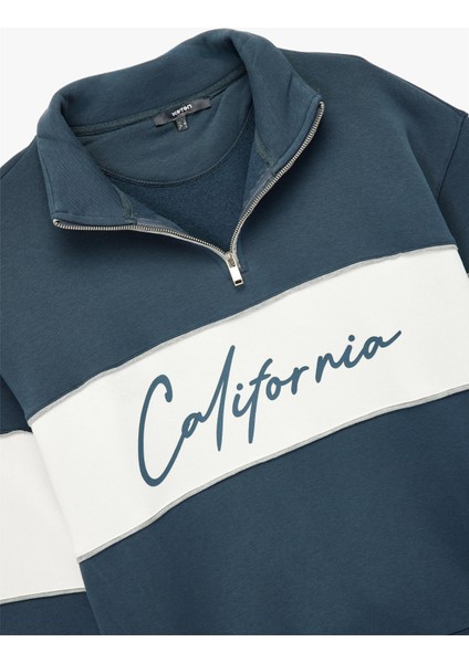 6WAM70034MK 624 Mavı Erkek Pamuk Jersey Sweatshırt fırsatları