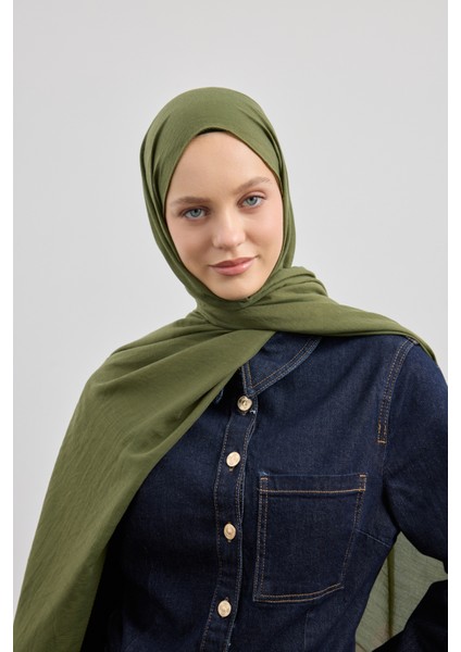 Organik Crash Şal Haki Yeşil modelleri