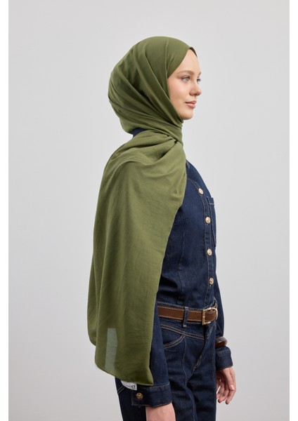 Organik Crash Şal Haki Yeşil fırsatları