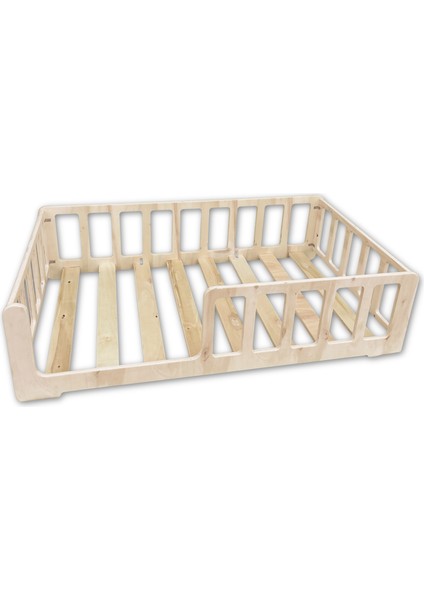 Montessori Ahşap Karyola | 0–6 Yaş Çift Yönlü Kontrplak Çocuk Yatağı