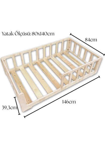 Montessori Ahşap Karyola | 0–6 Yaş Çift Yönlü Kontrplak Çocuk Yatağı indirimleri