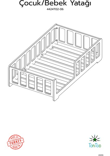 Montessori Ahşap Karyola | 0–6 Yaş Çift Yönlü Kontrplak Çocuk Yatağı