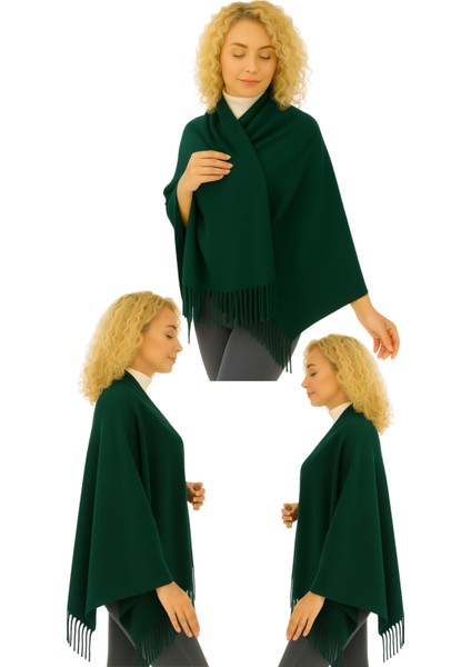 1 Adet Kadın Büyük Bedene Uygun Ekstra Yumuşak Dokulu Püskül Detaylı Kışlık Atkı Omuz Şalı modelleri