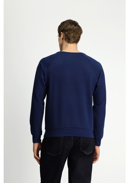 Bisiklet Yaka Regular Fit Baskılı Pamuk Sweatshirt