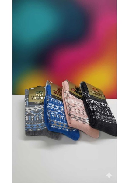 Bayan Yün (Lambswool) Çorap 4' Lü Paket modelleri