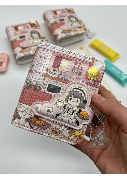 Lovely Kitchen Sevimli Kız Mini Planlayıcı Spiralli Defter/80 Yaprak/mıknatıslı Ajanda modelleri