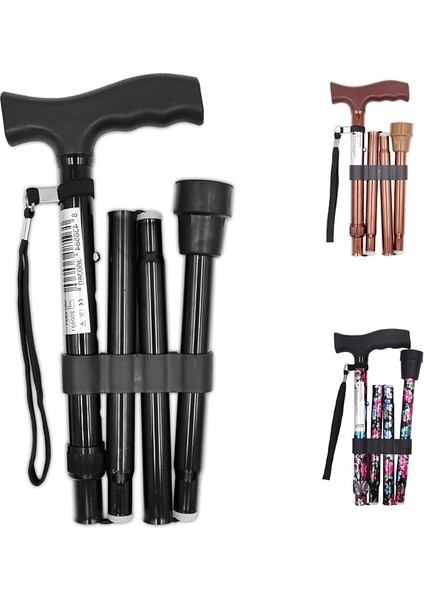 Mobility - Gehstock Klappbar Herren, Spazierstock Damen Höhenverstellbar, Senioren Aluminium, Faltbar