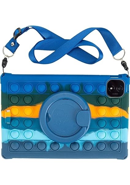 Honor Magic Pad 2 Tablet 12,3 Inç Için Kılıf, Silikon Darbeye Dayanıklı Koruyucu Kılıf Döner Stand/omuz Tutucu Honor Magic Pad 2 Tablet 12,3 Inç, Koyu Mavi fırsatları