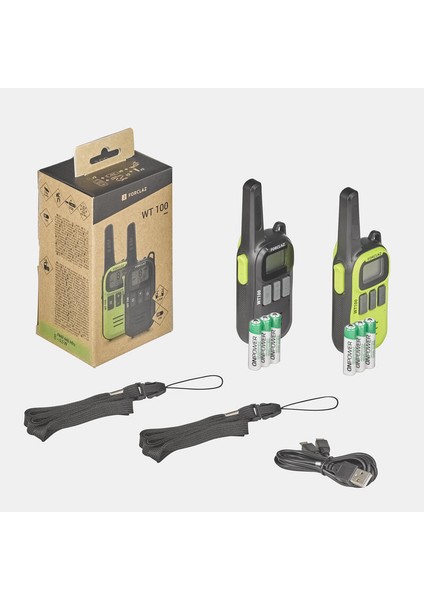 USB İle Şarj Edilebilen Telsiz Walkie Talkie - 5 km - WT100