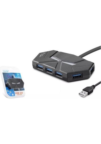 Hadron HDX7038 Usb3.0 Hub 7-Usb3.0 1.2m Siyah