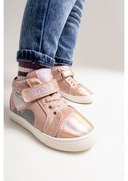 Kız Çocuk Pembe Hakiki Deri Anatomik Günlük Bot