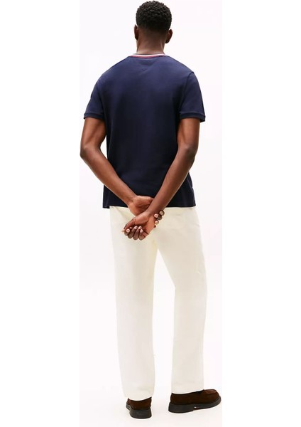 Erkek Regular Fit Pike Kumaş Bisiklet Yaka T-Shirt - Lacivert modelleri