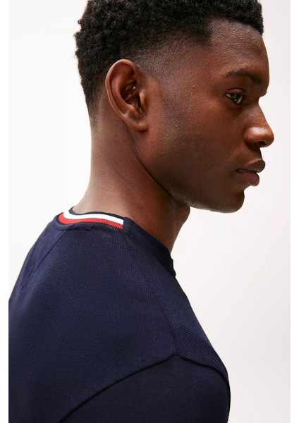 Erkek Regular Fit Pike Kumaş Bisiklet Yaka T-Shirt - Lacivert fırsatları