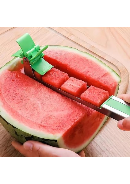 Pratik Paslanmaz Çelik Karpuz Dilimleyici | Ergonomik ve Güvenli Meyve Kesici