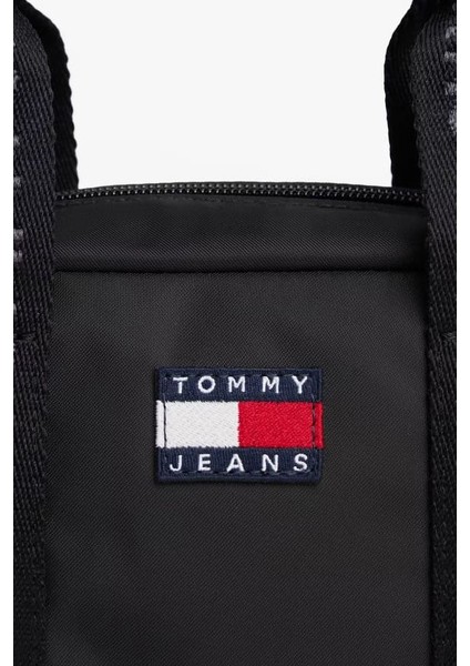 Kadın Yazılı Askılı Çapraz El Çantası - Siyah fırsatları