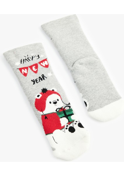 Yeni Yıl Temalı Pamuklu Havlu Çorap fiyatları