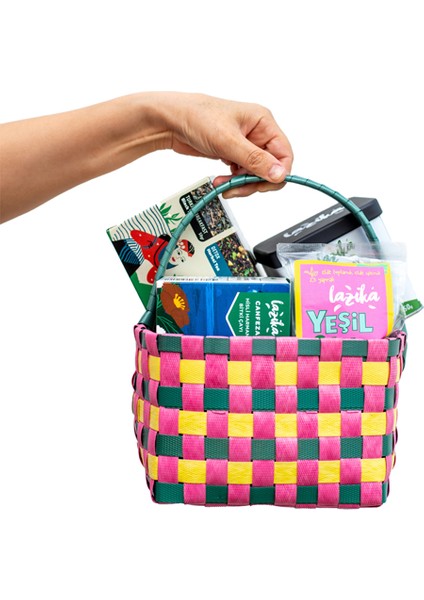 Bi Teşekkür Çay Seti-Lazika Çay SETI(175G),SIYAH Çay Metal Kutu,yeşil Çay Piramit Poşet,canfeza