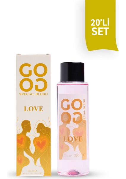 Gogo Love Kolonya 250ML Plastik Şişe - 20 Adet