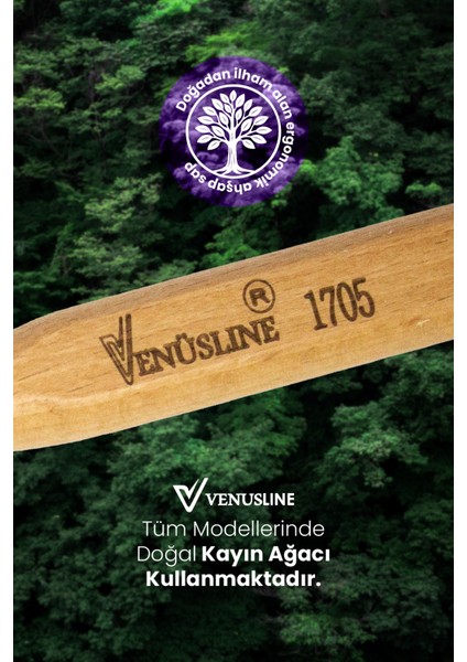 Venüsline Professional 1705 – Uzun Saçlara Özel Sert Kıllı Fön Fırçası - Kalın Sap indirimleri