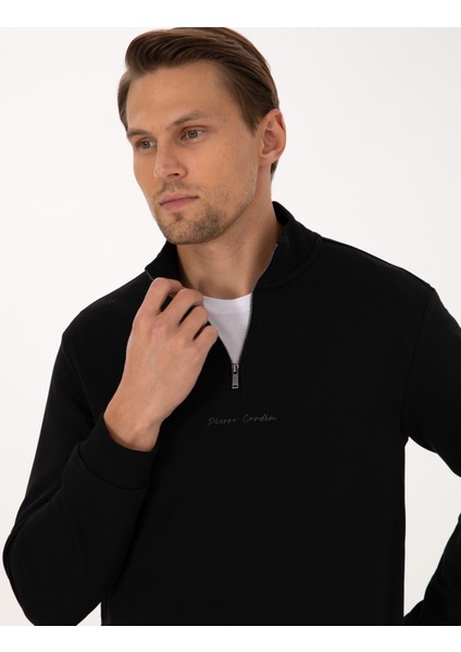 Erkek Siyah Regular Fit Sweatshirt 50308044-VR046 fiyatları