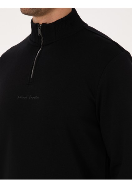 Erkek Siyah Regular Fit Sweatshirt 50308044-VR046