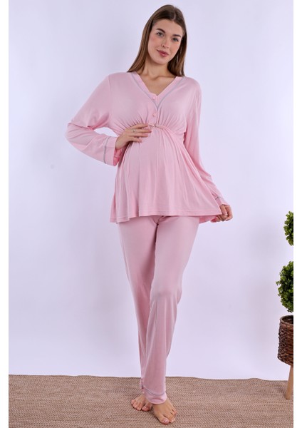 Pembe Hamile Lohusa Pijama Takımı fırsatları