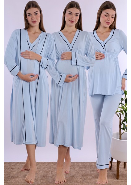 Mavi Hamile Lohusa Set