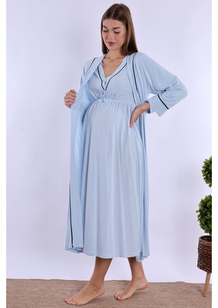 Mavi Hamile Lohusa Set