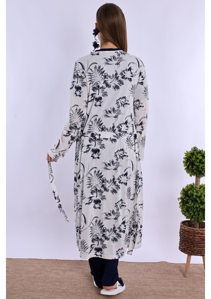 Lacivert Sabahlıklı Hamile Lohusa Pijama Takımı modelleri