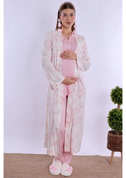 Pembe Sabahlıklı Hamile Lohusa Pijama Takımı fiyatları