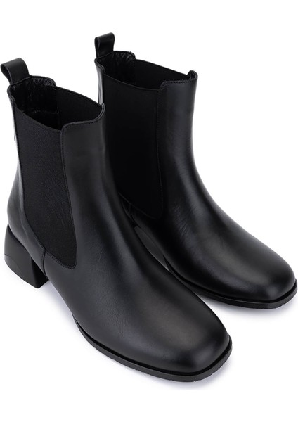 Kadın Hakiki Deri Siyah Topuklu Bot 1120 615 Bn Bot SK25-26 Sıyah Derı fiyatları