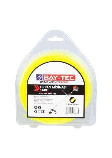 Bay-Tec Tırpan Misinası Kare 3.5mm X37 mt