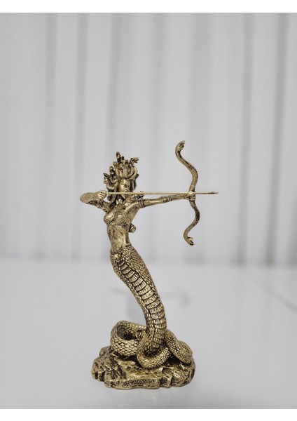Ok Atan Medusa Heykel Biblo Hediyelik Ev Ofis Dekorasyon (22 cm)