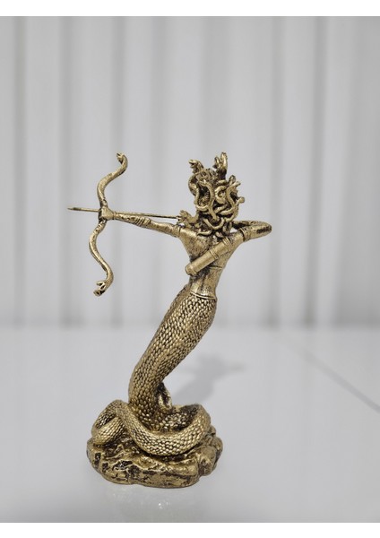 Ok Atan Medusa Heykel Biblo Hediyelik Ev Ofis Dekorasyon (22 cm) modelleri