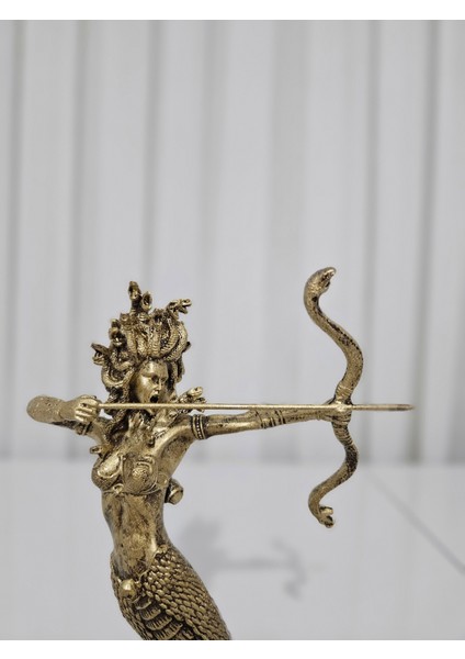 Ok Atan Medusa Heykel Biblo Hediyelik Ev Ofis Dekorasyon (22 cm)
