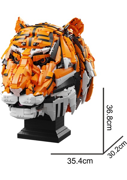 Dekoratif Kaplan Kafası Blok Seti 2796 Parça modelleri