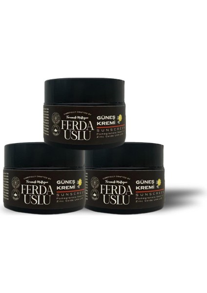 Mineral Güneş Kremi 40 Spf - 3 Adet-Nar Çekirdeği Yağı + Çinko Oksit 30 ml