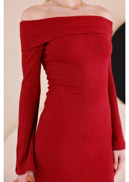 Madonna Yaka Dar Kalıp Uzun Kollu Elbise fırsatları