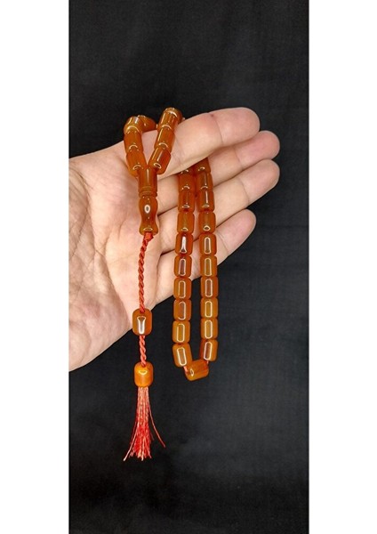 Sıkma Çubuk Kehribar Tesbih Kahverengi Kapsül Kesim T-413 fırsatları