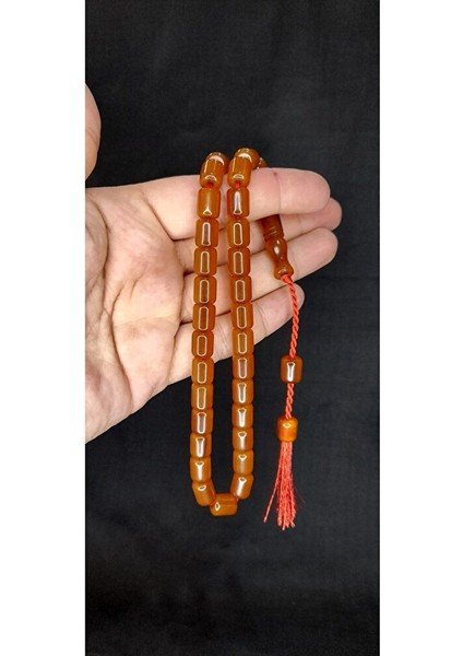 Sıkma Çubuk Kehribar Tesbih Kahverengi Kapsül Kesim T-413 indirimleri