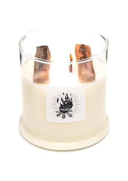 Üfleme Cam Ahşap Fitilli Palo Santo Vegan Mum (380 Gr) fiyatları