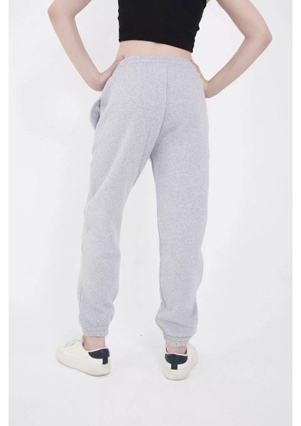 Lastikli Üç Iplik Baskılı Eşofman Pantolon - Gri modelleri